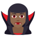 🧛🏾‍♀️ woman vampire: medium-dark skin tone display on JoyPixels